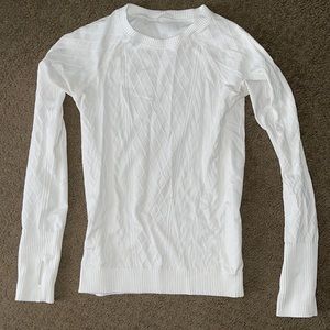 White lululemon limited edition long sleeve